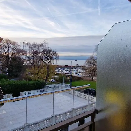 Moderne A Evian, Lac, Port Et Thermes דירה *